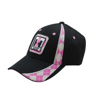 International Harvester IH Argyle Racing Strip 's Black / Pink Cap  849623028394 eb-12535326